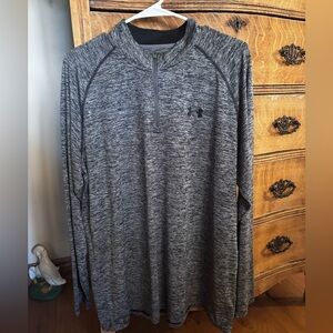 Under Armour Men's Heather Gray Quarter-Zip Pullover
